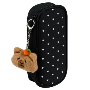 Пенал КАПИБАРА С СЕРДЕЧКАМИ 9х20х4,5 см полиэстер 72207