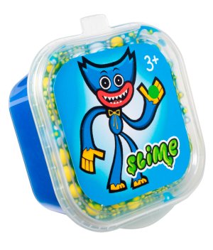 Слайм Slimе синий с шариками 60 г SLM092