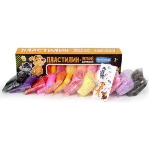 Легкий пластилин Лепи Легко ТМ набор с шариковым пластилином Простоквашино