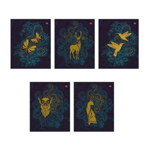 Тетрадь  48л Клетка Sev Золотые Животные FC-COC-643086/8548/5