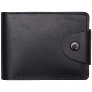 Кошелек Кожевенная мануфактура Черный+св коричневый с магн защитой в дерев уп Kshl_11111