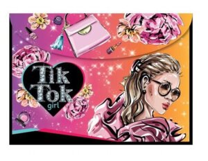 Папка на кнопке А4 Тик Ток GIRL FB-73809-TT