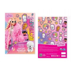 Картон белый  6л барби мел 67186-BRB