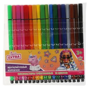 Фломастеры 18цв Барби трёхгран 67177-BRB