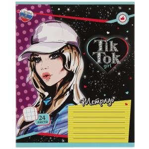Тетрадь  24л Клетка Тик Ток GIRL диз 2 NS-24-69297-TT