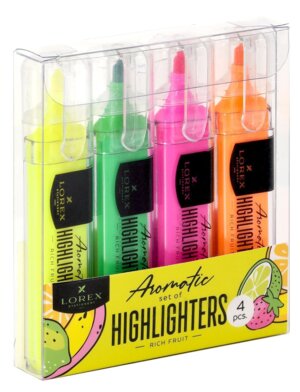 Набор текстовыделитель 4шт 1-3,5мм Aromatic асс скошенн LXTMA-RF4