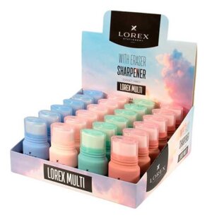 Точилка 1отв Multi Sunset Vibes с контейнером и ластиком асс пластик LXSRMU-SV