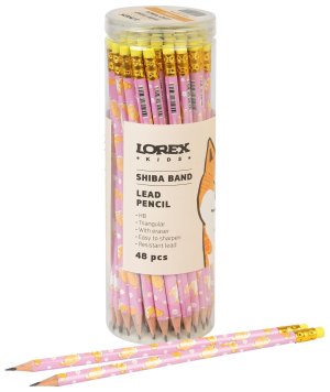 Карандаш ч/г НВ с ластиком V-TYPE SHIBA BAND трехгран LXKLPVTE-SB