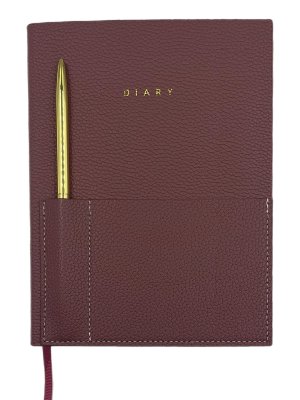 Ежедневник  80л недатир А5 ELEGANCE STYLISH COLLECTION слива инт. обл. иск. кожа, фольга LXDRA5-ESC6