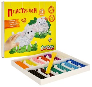 Пластилин 12цв 3+ ПКМ12