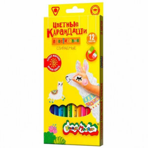 Карандаши 12цв стираемые с ластиком трехгран ККМП12