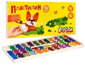Пластилин 36цв 540г асс ПКМ36-К