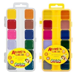 Акварель 24цв квадр кювет б/к АККМФ24