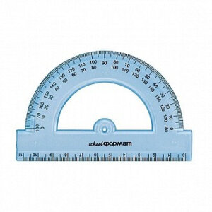 Транспортир 180гр 12см пласт тониров асс 08.33.21