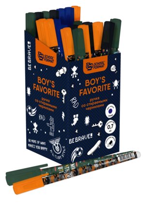 Ручка гелевая 0,5мм стираемая Синяя BOY'S FAVORITE РГ-ПСБФ