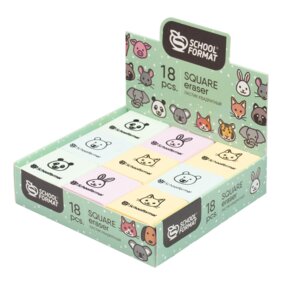 Ластик ANIMALS 35х35х13мм квадрат асс ЛСТ-ЖВК