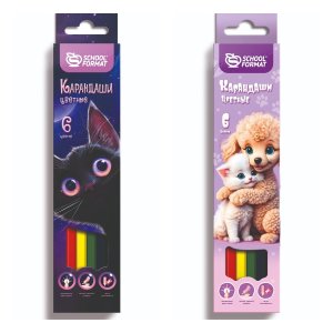 Карандаши  6цв МИКС ДЛЯ ДЕВОЧЕК деревян КЦ06-МДВ