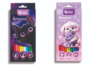 Карандаши 12цв МИКС ДЛЯ ДЕВОЧЕК деревян КЦ12-МДВ