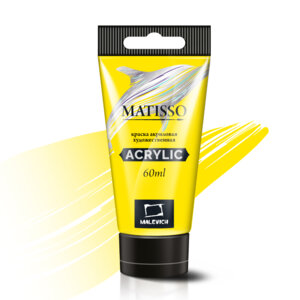 Акриловая краска 60мл Matisso лимонная флуоресцентная 617148