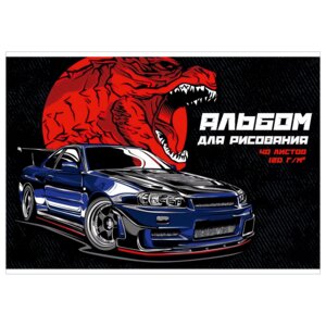 Альбом 40л Машина зверь Sev софт-тач лак тисн фольг 120г Склейка 14726-EA