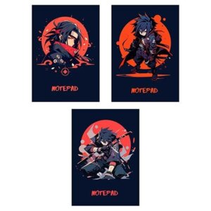 Блокнот 24л А6 Клетка Аниме воины ВД лак 14642/3-EAC