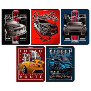 Тетрадь 48л Клетка Гоночные машины ВД лак 14061/5-EAC