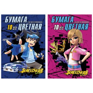 Бумага цв 10цв 10л 2 мет Дикие Скричеры WS7/2