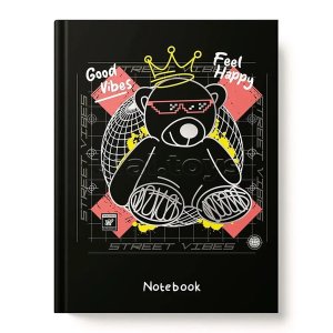 Записная книжка  64л А6 Мишка в короне 7БЦ глянц тисн фольгой 14382-E