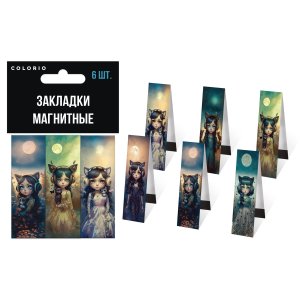 Закладки магнитные  Colorio 6шт 6диз KPLB-UTB-BM-H6
