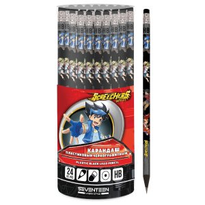 Карандаш ч/г HB Дикие Скричеры пластик WSLB-US1-102PL-PVC24
