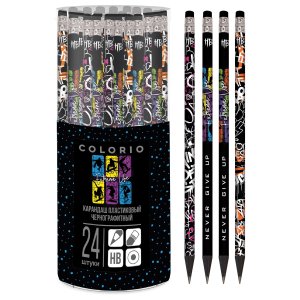 Карандаш ч/г HB Colorio пластик COLB-US10-102PL-PVC24