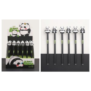 Ручка гелевая Синяя пиши-стирай с топпером Милая панда ZF3623-2