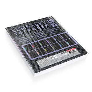 Комплект предметных тетрадей 12шт 48л Шахматка твин УФ лак вкладыш 15611-EAC