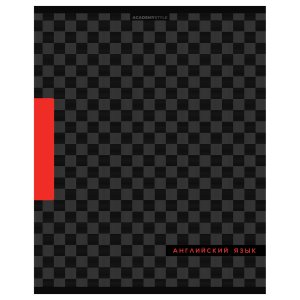 Тетрадь предм 48л Клетка Шахматка Английский язык твин УФ лак 15552-EAC