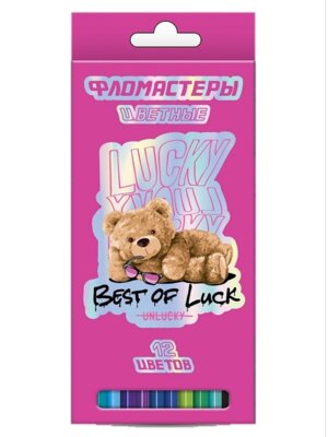Карандаши 12цв Счастливый мишка пластик 228-200