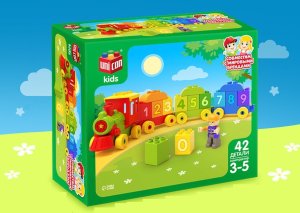 Конструктор Паровозик 42 дет 9468368