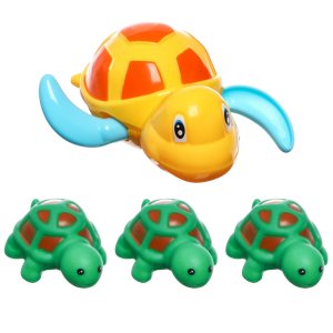 Заводная игрушка для ванны Черепашка резиновые игрушки 4 шт МИКС 10095825