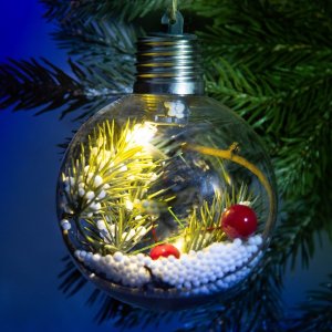 Шар елочный 8см Теплых и уютных вечеров 9561332