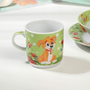 Набор детской посуды Щенок 3 предм кружка 230 мл миска 400 мл тарелка 18 см 3850490