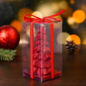 Свеча новогодняя Ёлка 10х5см красная 4385099