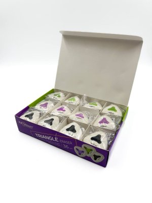 Ластик TRIANGLE термопласт. резина 40х40х12мм треуг асс мягкий пласт центровка ERIFTR