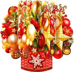 Корзинка Новогодняя композиция KOR1-06