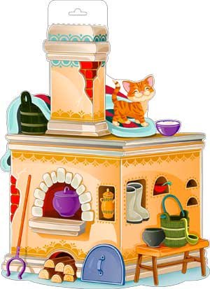 Плакат фигурный Печка P34-84