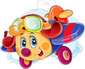 Плакат фигурный Самолет P34-30