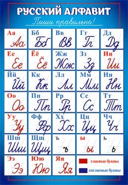 Плакат А4 Русский алфавит 0-786