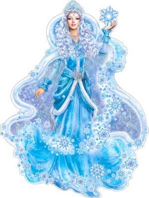 Плакат фигурный Девушка Зима P2V-172