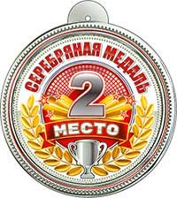 Бумажная медаль 2 место 99-648
