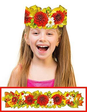 Венок из осенних листьев и цветов 408-04-M