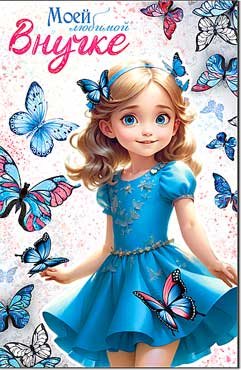 Открытка Моей Любимой Внучке 23-1001