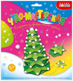 Игрушка из фетра своими руками Елочка